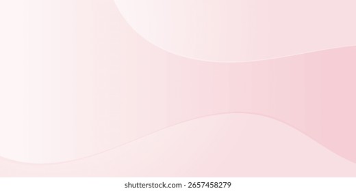 Este fundo abstrato exibe gradientes sutis de rosa claro e branco, criando formas suaves e curvas e transições suaves ideais para um projeto estético ou de design minimalista