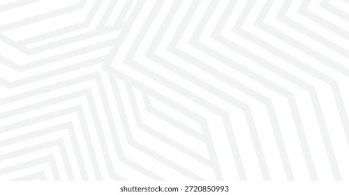 Este fundo abstrato apresenta um padrão geométrico branco minimalista e cinza claro com sobreposição de linhas angulares criando uma textura visual sutil adequada para design moderno, marca e