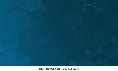 This abstract background has hexagon shapes in blue gradient tones, creating a clean, technology inspired geometric design, perfect for business, creative, or digital projects.