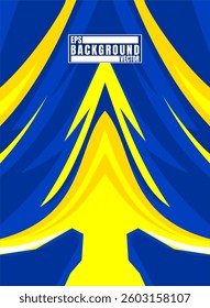 This abstract background showcases vibrant blue and yellow waves converging, creating a striking visual effect that adds energy and style to any design project.