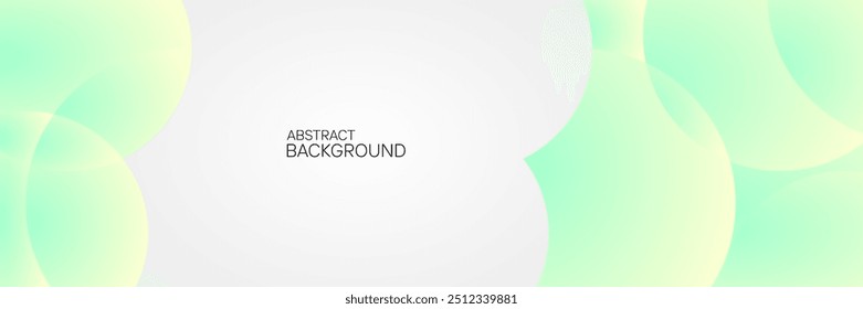 This is an abstract background with soft green and yellow gradients. Circular shape with white background writing