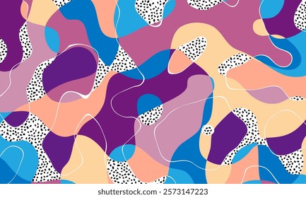 This is an Abstract Colorful Organic Shapes Background that can be utilized for a variety of Modern Design Projects as well as Creative Concepts aimed at inspiring fresh ideas and artistic expressions