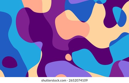 This is an Abstract Colorful Organic Shapes Background that can be utilized for a variety of Modern Design Projects as well as Creative Concepts aimed at inspiring fresh ideas and artistic expressions