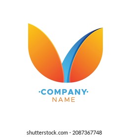 Esta es una abstracta y colorida letra U logotipo Vector para Empresa, logotipo de marca, ilustración abstracta de color
