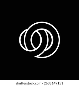 This abstract composition features intertwined circular forms representing the letters C and H, forming a sophisticated and seamless unity.