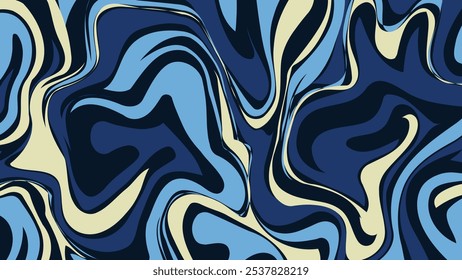 This abstract design features captivating blue swirls, creating a mesmerizing visual effect.