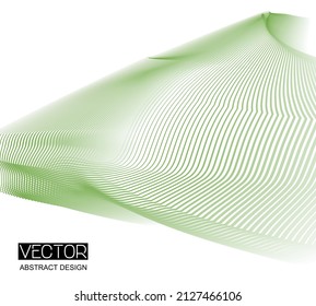 This is a abstract design with green geometric lines in the style waves for web sites and ohter ideas