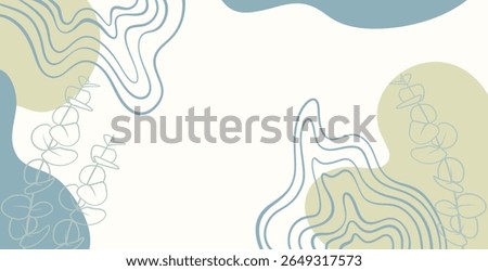 This abstract design showcases blue and green shades with dynamic waves and lavender accents. Perfect for nature-inspired art, eco-friendly ads, or creative displays, the white space is versatile.