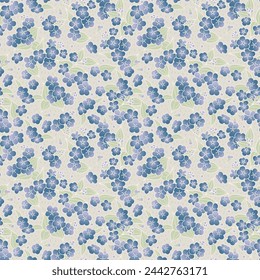 Este patrón floral abstracto agrega un toque de encanto suave a cualquier conjunto. Los tonos suaves y los detalles delicados aportan un toque de rusticidad romántica a cualquier atuendo. Formato vectorial, perfecto para estampados textiles.