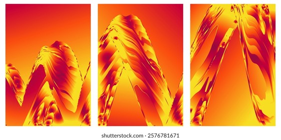 This Abstract Gradient Neon Orange Background Set. Perfect for social media, websites, ads, event posters and digital branding projects.