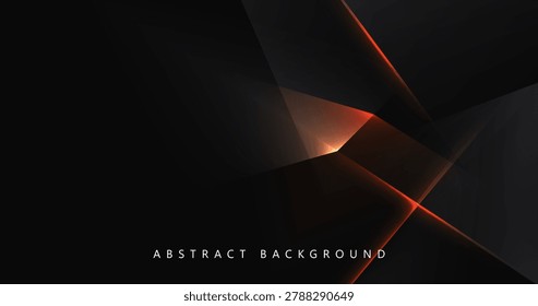 This abstract graphic background emphasizes understated elegance and modernity, using black and dark gray as the main background to create a sophisticated, mysterious, and luxurious feel. The edges are outlined with a reddish-orange-gold light that resembles a glowing or laser beam, adding dimension, sharpness, and a sleek look. The image's structure is created by the overlapping of sharp-edged geometric shapes, giving it a 3D effect with depth.
Suitable for projects requiring credibility, technology, or luxury.
Cover images: such as report covers, e-book covers, or IT graphic website banners.
Wallpapers: for computer screens, smartphones, or smart TVs in a dark mode style.