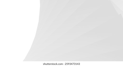 This abstract graphic is white with subtle gray shades. Curved lines imply movement or depth. The background is clean, ideal for emphasizing content.