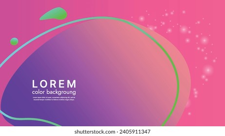 Esta ilustración abstracta presenta un diseño moderno y colorido que impresiona con las formas geométricas y las transiciones de color. Se puede usar como fondo para sitios web, afiches y banners publicitarios.