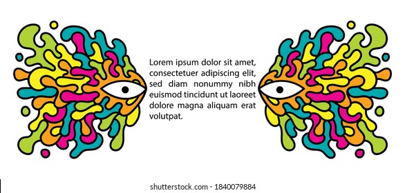 This is an abstract illustration used for home wall decoration, t-shirt print, poster