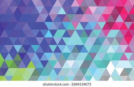 This abstract image displays a dense pattern of geometric triangles.The sharp angles and the smooth color transitions create a dynamic and visually appealing abstract composition.