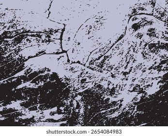 Essa imagem abstrata apresenta um plano de fundo texturizado de alto contraste com formas orgânicas e irregulares. O estilo silhueta cria um efeito visual dramático e artístico.
