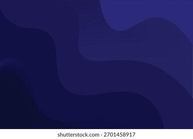 Esta imagem abstrata apresenta ondas azuis fluidas e suaves. Os tons frescos e gradientes criam uma sensação de profundidade e tranquilidade. É um design visualmente calmante e sereno.