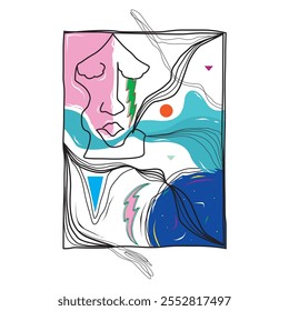 This abstract image illustrates the state of someone 