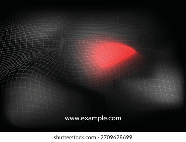 Esta Imagen abstracta muestra un llamativo resplandor rojo contra un fondo oscuro, realzado por una visualización de cuadrícula. Evoca modernidad y creatividad, ideal para diversas necesidades de diseño.
