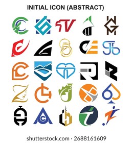 This abstract initial icon is a modern and minimalist vector design that blends simplicity with creativity. Perfect for branding, logos, and corporate identity projects, this symbol-based graphic show