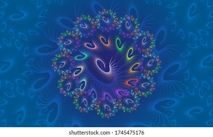 This abstract line art design is made from a simple form that is transformed into a more complex, colorful and unique form. It is suitable for icons, symbols, logos, backgrounds or templates.
