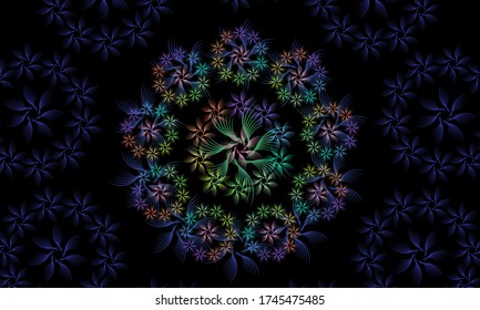 This abstract line art design is made from a simple form that is transformed into a more complex, colorful and unique form. It is suitable for icons, symbols, logos, backgrounds or templates.
