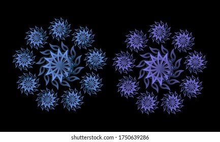 Este diseño de líneas abstractas está hecho de una forma sencilla que se transforma en una forma más compleja, colorida y única. Es adecuado para iconos, símbolos, logotipos, fondos o plantillas.
