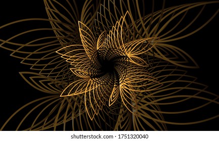This abstract line art design is made from a simple form that is transformed into a more complex, colorful and unique form. It is suitable for icons, symbols, logos, backgrounds or templates.
