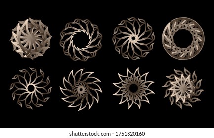 This abstract line art design is made from a simple form that is transformed into a more complex, colorful and unique form. It is suitable for icons, symbols, logos, backgrounds or templates.
