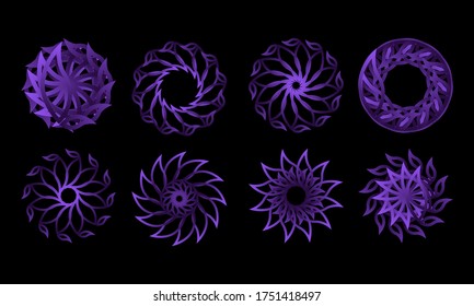 This abstract line art design is made from a simple form that is transformed into a more complex, colorful and unique form. It is suitable for icons, symbols, logos, backgrounds or templates.
