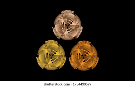 Este diseño de líneas abstractas está hecho de una forma sencilla que se transforma en una forma más compleja, colorida y única. Es adecuado para iconos, símbolos, logotipos, fondos o plantillas.
