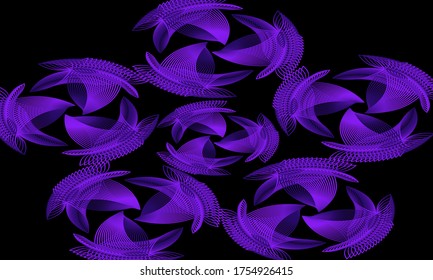 This abstract line art design is made from a simple form that is transformed into a more complex, colorful and unique form. It is suitable for icons, symbols, logos, backgrounds or templates.
