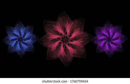 Este diseño de líneas abstractas está hecho de una forma sencilla que se transforma en una forma más compleja, colorida y única. Es adecuado para iconos, símbolos, logotipos, fondos o plantillas.
