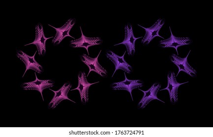 This abstract line art design is made from a simple form that is transformed into a more complex, colorful and unique form. It is suitable for icons, symbols, logos, backgrounds or templates.
