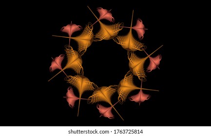 This abstract line art design is made from a simple form that is transformed into a more complex, colorful and unique form. It is suitable for icons, symbols, logos, backgrounds or templates.
