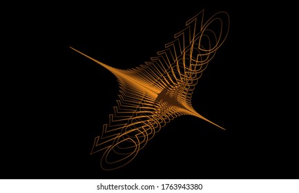 This abstract line art design is made from a simple form that is transformed into a more complex, colorful and unique form. It is suitable for icons, symbols, logos, backgrounds or templates.
