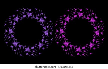 This abstract line art design is made from a simple form that is transformed into a more complex, colorful and unique form. It is suitable for icons, symbols, logos, backgrounds or templates.
