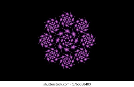 This abstract line art design is made from a simple form that is transformed into a more complex, colorful and unique form. It is suitable for icons, symbols, logos, backgrounds or templates.
