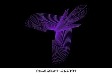 This abstract line art design is made from a simple form that is transformed into a more complex, colorful and unique form. It is suitable for icons, symbols, logos, backgrounds or templates.
