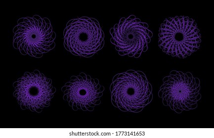 This abstract line art design is made from a simple form that is transformed into a more complex, colorful and unique form. It is suitable for icons, symbols, logos, backgrounds or templates.
