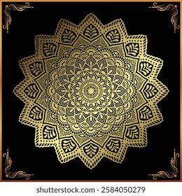 This is a abstract luxury mandala background. Flower Luxury mandala background with golden arabesque pattern Arabic Islamic east style. Ramadan Style Decorative mandala. 