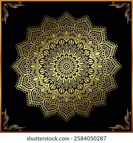 This is a abstract luxury mandala background. Flower Luxury mandala background with golden arabesque pattern Arabic Islamic east style. Ramadan Style Decorative mandala. 