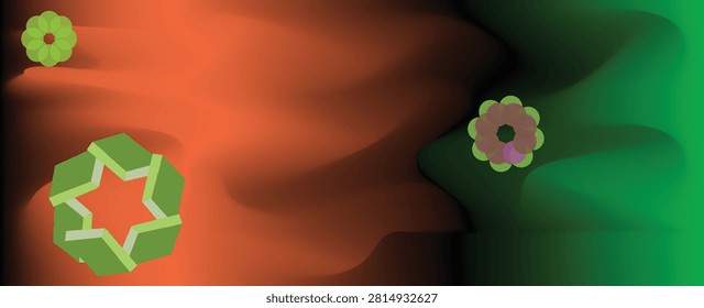 This abstract orange and green gradient background showcases smooth flowing shapes enhanced with eco-inspired geometric symbols, creating a modern visual that represents sustainability, environmental awareness, renewable energy, and green innovation. Its contemporary color palette and clean composition make it ideal for eco branding, environmental campaigns, corporate presentations, website banners, social media graphics, educational materials, marketing content, digital wallpapers, UI design, and creative design projects. A versatile abstract background for designers seeking a fresh, professional, and environmentally themed visual asset.



#Abstract #Eco #Green #Orange #Gradient #Sustainability #Environment #Recycle #Nature #Renewable #Branding #Background #GraphicDesign #DigitalArt #Illustration #Creative #Wallpaper #Banner #Modern #DesignResources