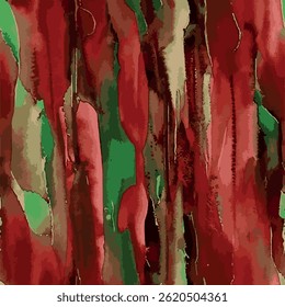 This abstract painting has a wonderfully fluid and organic quality! The rich blend of reds, greens, and browns gives it a deep, earthy feel, almost reminiscent of natural textures like marble or flowi