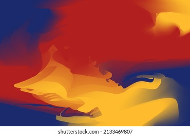This is an abstract red blue yellow background for your design project