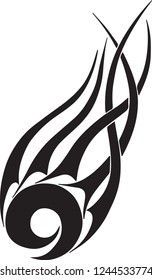 This is abstract tattoo of a meteor