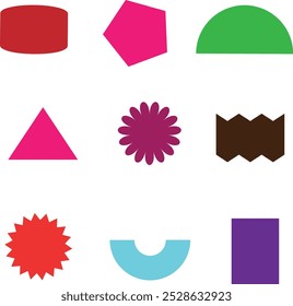 This abstract vector element features dynamic shapes and vibrant colors, making it ideal for modern design projects. Perfect for branding, web design, and digital artwork