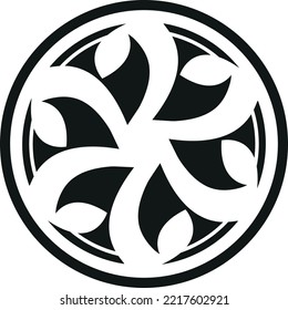 Este es un diseño gráfico vectorial abstracto. Los diseños se pueden utilizar como elementos de diseño para imágenes, logotipos, clips, iconos y más. Este diseño es radial y tiene un color negro.
