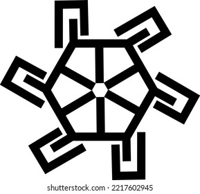 This is an abstract vector graphic design. Designs can be used as design elements for images, logos, clips, icons, and more. This design is radial and has a black color.