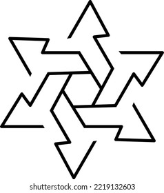 This is an abstract vector graphic design. Designs can be used as design elements for images, logos, clips, icons, and more. This design is radial and has a black color.